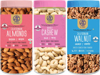 41 foods Dry fruits combo pack of kaju badam akhrot 450 GM Cashews, Almonds, Walnuts(3 x 150 g)