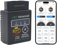 dhruv hub Compact OBDII 2 OBD2 Bluetooth Engine Fault Detector ELM327 Tool OBD Reader