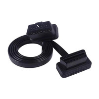 Xceptional Choice OBD2 Diagnostics cables for Flat+Thin As Noodle OBDII OBD 2 16Pin Male to Female ELM327 Diagnostic Extension Cable Connector OBD Interface