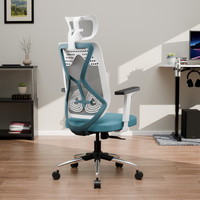 GREEN SOUL Zodiac Lite High Back Ergonomic Chair|Home, Office, WFH|1D Armrest|Premium Mesh Office Adjustable Arm Chair(White, Optional Installation Available)