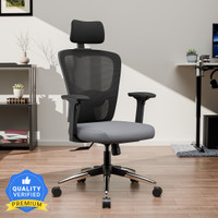 GREEN SOUL GREEN SOUL Jupiter Pro Ergonomic| Office4D Armrest|2D Lumbar Support|3D Headrest Mesh Office Adjustable Arm Chair(Grey, Optional Installation Available)