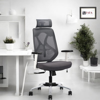 IAFA Ergolux High Back Ergonomic Office Chair with Ad Heavy Duty Metal Base Mesh Office Adjustable Arm Chair(White, Grey, DIY(Do-It-Yourself))