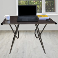 lmz LM056 Engineered Wood Office Table(Free Standing, Finish Color - brown, Pre-assembled)