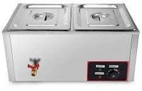 KHUSHI UDYOG 35-Litre Oven Toaster Grill (OTG)(Commercial SS Bain Marie Food Warmer 2 Container Electric Hot Pot with Lids, Blue)