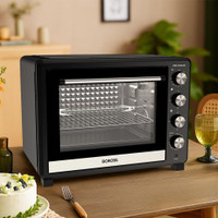 BOROSIL 60-Litre Oven Toaster Grill (OTG)(60L Pro Plus Made in India OTG, 12 Stage Heating, Motorized Rotisserie, Black)