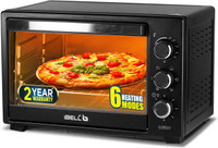 iBELL 25-Litre Oven Toaster Grill (OTG)(EO25LG Premium 25 Litre 1600 Watt Electric Oven Toaster Grill with Rotisserie Function., Black)