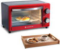WONDERCHEF 9-Litre Oven Toaster Grill (OTG)(otg With Wooden Tray, Red, Brown)