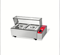 KHUSHI UDYOG 50-Litre Oven Toaster Grill (OTG)(Electric Bain Marie Food Warmer 2000W 3-Pan Buffet Glass Cover & Temp Control, Blue)