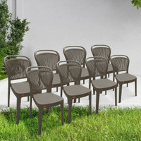 Furniture Yard Mango Salsa Plastic Chair/Stackable Plastic Chair/Strong & Sturdy Structure/ Plastic Outdoor Chair(Grey, Pre-assembled)