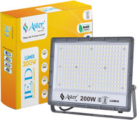 ASTER LITE Lumix 200W LED Flood Light IP66 Waterproof 6500K Cool White Flood Light Outdoor Lamp(Grey)
