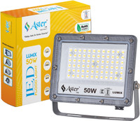 ASTER LITE Lumix 50W LED Flood Light IP66 Waterproof 6500K Cool White Flood Light Outdoor Lamp(Grey)