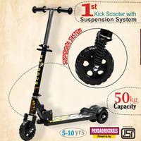 Pandaoriginals Steel Foldable Trike & Height Adjustable | WEIGHT : 50 KG | AGE 5-10 YRS Tricycle(Black, Silver)