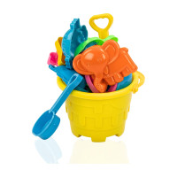 smartrends Kids Beach Sand Toy Set with Bucket | Colorful Toys for Boys & Girls (12 Pieces)(Yellow)