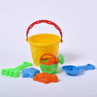 Ruffo Kids Beach Toy Set with Bucket, Shovel, Rake, Watering Can and Molds