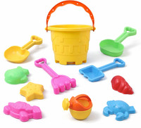 BEBRIGHT Kids Beach Sand Toy Set with Bucket | Multicolor Plastic Beach Play Set(Multicolor)