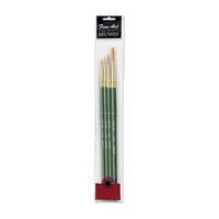 Fine Art Painting Round Shape Brushes Tr-4 Code (S-412)(Sizes: 0,2,4,6)(Set of 1, Green)