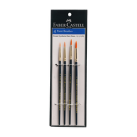 FABER-CASTELL 4 Paint Brushes (Round)(Set of 4, Blue)