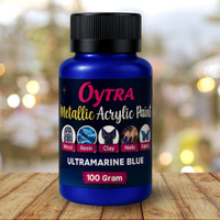 OYTRA Acrylic Metallic Color Bottles (100ml / 3.4Oz )Vibrant Colours for Professionals(Set of 1, Blue)