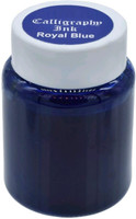 DEZIINE Royal Blue Calligraphy Ink Water Soluble, Non-Clogging Inks (40ML)(Set of 1, Royal Blue)