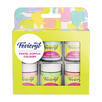 Fevicryl Multi Surface Pastel Acrylic Colours Kit 6 X 15ml, Ideal For Artists(Set of 6, Multicolor)