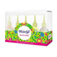 Fevicryl 3D Outliners Regular Kit 20ml x 5 | Fabric and Multi-Surface(Set of 5, Multicolor)