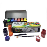 DOMS 14 poster colours(Set of 1, Lemon Yellow, Poster Red, Poster Black, Chrome Yellow, Light Green, Cobalt Blue Hue, Yellow Ochre, Poster Green, Prussian Blue, Poster White, Crimson Red, Burnt Sienna, Orange, Violet)