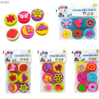 BOLT BEE 6Pc Foam Stamp Kids Design (6Fsk) (Contain 1 Unit) Painting Sponge Brush(Pack of 6)
