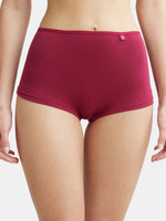 JOCKEY SS04 High Coverage Super Combed Cotton Elastane Stretch with StayFresh Treatment Women Boy Short Maroon Panty