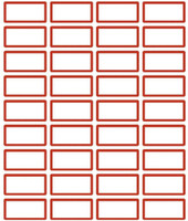 ShopTalk pack of 1000 sticker Plain Sticker (1inch) pack Of 1000 Self Adhesive Paper Label (Red) Paper Label(Red)