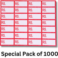 Printon 1000 Pcs RS Tag Label Sticker MRP Sticker Self Adhesive Paper Label(White, Red)
