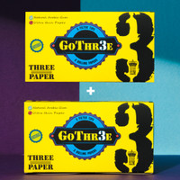 CAPTAIN GOGO THR3E Paper with THR3E Filter Unruled King 13 gsm Unrolled King Size 13 gsm Paper Roll(Set of 2, Brown)