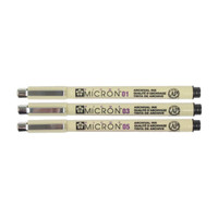 SAKURA Micron Fineliner Pen(Pack of 3, Ink Color - Black)