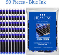 Heavens Fountain Pen Ink Cartridge(Pack of 50, Ink Color - Blue)