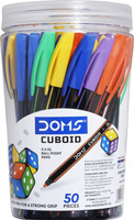 DOMS Cuboid Ball Pen(Pack of 50, Ink Color - Blue)
