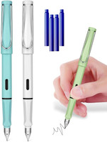 Harinder 2 Pc Fountain Pen Ink Pen with 4 Cartridge Refills - Gift Set for Kids & Adults Fountain Pen(Pack of 6, Ink Color - Blue)