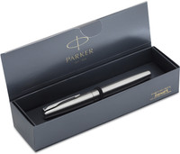 PARKER Frontier Stainless Steel, Chrome Trim Fountain Pen(Ink Color - Blue)