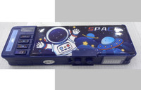 JOY MAKER Space Password Pencil Box for Children, Astronaut , Function and Departments, Special Buttons Art Plastic Pencil Box(Set of 1, Multicolor)