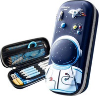toyprofessor Pencil Case Astronaut Art EVA Pencil Box(Set of 1, Dark Blue)