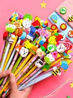 Citrine Colourful Art 20 Cartoon Design Pencil with Toy Eraser For Kids Boys Girls Pencil(Set of 20, Multicolor)