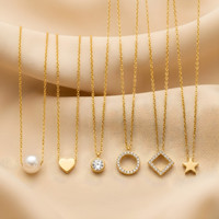 sans kavya heart, gold, minimalist jewelry locket Gold-plated Pearl, Cubic Zirconia Alloy Pendant