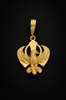 3 STAR JEWELLERY EAGLE KHANDA PENDANT | KHANDA PENDANT | KHANDA LOCKET | Gold-plated Brass Pendant