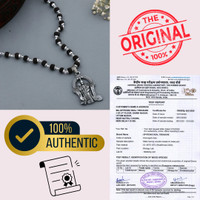 SPYRONIX REAL TREASURE Pure Karungali Mala with Silver-Tone Lord Murugan Pendant – 54 Beads, 8mm Silver Alloy, Wood Pendant