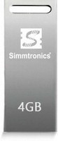 Simmtronics USB Flash Drive with Metal Body, 5 Years Warranty 4 GB Pen Drive Compatible with Laptop, Desktop Computer USB 2.0 Metal Case(Grey)