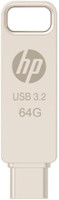 HP 888C 64GB 64 GB Pen Drive Compatible with Audio Player, Desktop Computer, Gaming Console, Laptop, Mobile, Netbook, Tablet, Television USB 3.2, USB 3.1, USB 3.0, USB 2.0 Metal Case(Gold)
