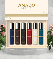 Amado Luxury Perfume Gift Set 10mlX6 Unique Freshness & Romantic Depth 6x10 ML Perfume  -  60 ml(For Men & Women)