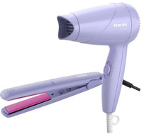 PHILIPS HP8643/56 1000 Watts Hair Dryer and Straightener Combo Hair Straightener Brush(Purple)