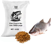 GLOBAL GREEN Fish Food, Floating Pallets 4mm-6kg for 700 gm to Large Fish for rohu, pangash 6 kg Dry Adult, Senior Fish Food