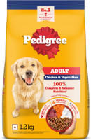 PEDIGREE 100% Nutrition Chicken, Vegetable 1.2 kg Dry Adult Dog Food