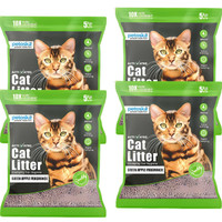 PETOSKA Green Apple Fragrance Pack of 4 Pet Litter Tray Refill