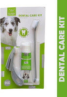 Pet Needs PA-TB-06-Oral Dental Kit-3 in 1 Finger Brush Long Brush and Mint Toothpaste Pet Toothpaste(Dog, Cat, Small Pets)